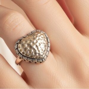 Sterling silver ring chunky ring hammered